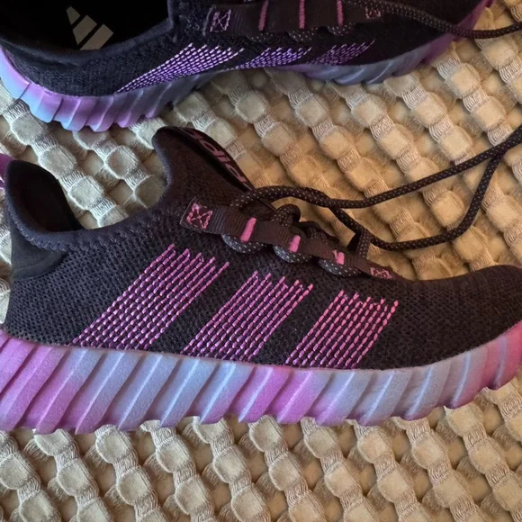 Adidas Kaptir Flow Black and Purple Kids Sneakers - Picture 5 of 11
